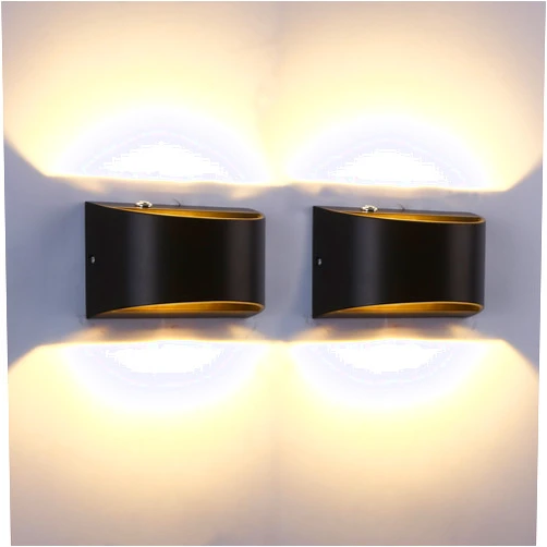Maichis 2Pack 12V RV Modern LED Wall Sconce Lighting Fixture Lamps, RV LED Bedside Reading Lamps 5W Warm White 3000K, Up and Down RV Interior Wall Lamps for Marine, Motorhome