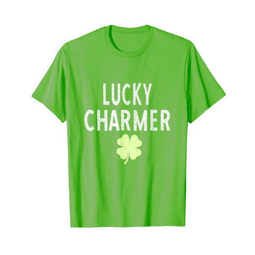 LUCKY CHARMER Funny St Patrick Day Gifts LUCKY CHARMER Funny St. Patrick's Day Boys Kids Girl T-Shirt