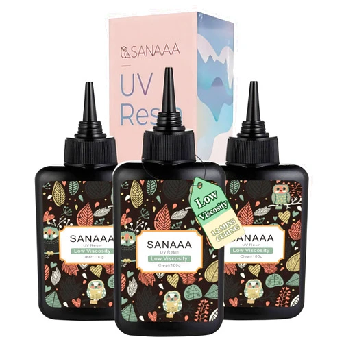 SANAAA UV Resin Clear Hard Type 300g,Low Viscosity Resin,Ultraviolet Fast Curing Sunlight Thin Resin for Jewelry Making,Clay Seal, Crafts Decor