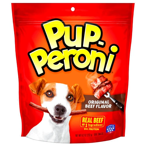 Pup-Peroni Dog Treats, Original Beef Flavor, 8.2 Ounce (Pack of 6), Made with Real Beef