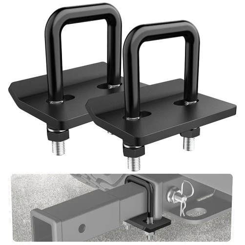 Nilight 2PCS Trailer Hitch Tightener for 2 inch Trailer Hitches Hitch Mount Anti Rattle Heavy Duty Steel with Rubber Anti-Rust Triple Protective Matte Black