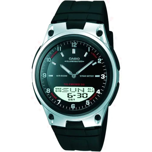 Casio AW80 Series | Men’s Analog-Digital Watch | 50M Water Resistance | Multi Alarms | 100 SEC Stopwatch | Countdown Timer | World Map for World Time | LED Light | LC Display | 10 Year Battery