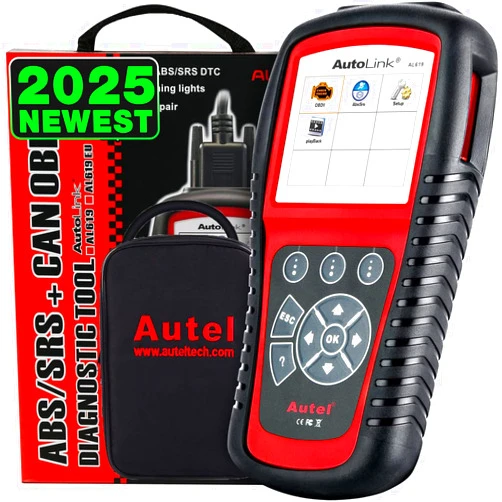 Autel AutoLink AL619 Scanner, 2025 ABS SRS Airbag Warning Light Diagnostic Scan Tool, Up of AL519 ML519 ML619, 10 OBDII Test Modes, DTCs Lookup, Live Data, Turn Off Check Engine Light OBD2 Code Reader