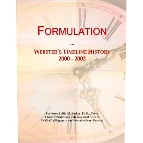 Icon Group International Formulation: Webster's Timeline History, 2000 - 2002