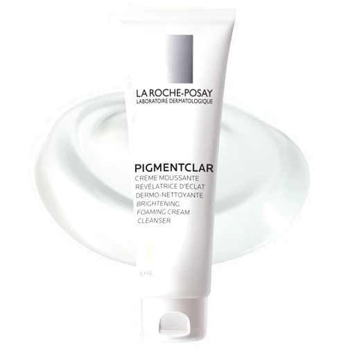 La Roche-Posay Pigmentclar Brightening Face Cleanser, Exfoliating Face Wash with LHAs, Dark Spot Remover and Skin Tone Brightening, Fragrance Free Foaming Cream Cleanser (Pack of 1)