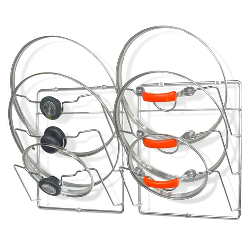 Simple Houseware Cabinet Door/Wall Mount Pot Lid Organizer Rack, 2 Pack (9.5