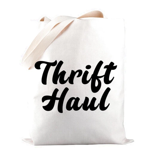 PWHAOO Thrift Lover Gift Thrifting Tote Bag Thrift Haul Tote Bag Thrifter Merchandise