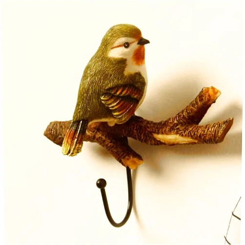 Yienning Bird Hat Hook,Wall Hanger Decor Hooks,Birds On Tree Branch Decor Wall Mounted Coat Rack with Hooks Unique Hanging for Coats, Hats, Keys, Towels