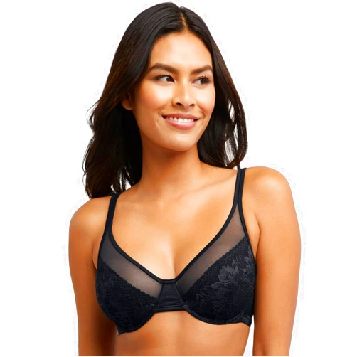 Bali Women's One Smooth U Lace Minimizer, Underwire Full-Coverage Convertible Bra