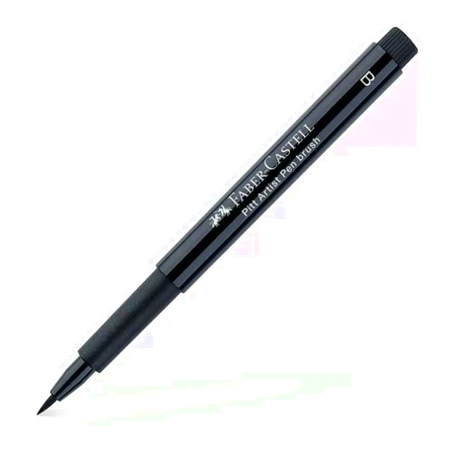 Faber-Castell Art & Graphic Pitt Artist Pen Brush India Ink Pen, Black, Single Pitt Pen, For Art, Craft, Drawing, Sketching, Home, School, University, Colouring