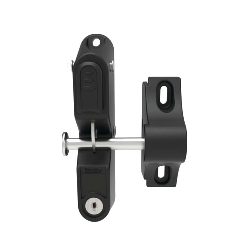 Barrette Outdoor Living Locking Gravity Latch Black (Two-Sided Key Entry)