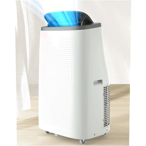 DEXSO Portable Air Conditioner 14,000BTUs, A/C for Rooms up to 750 Sq. Ft, Built-in Dehumidifier, Fan, and Sleep Mode, Includes Remote Control, Reusable Filter, and Window Kits