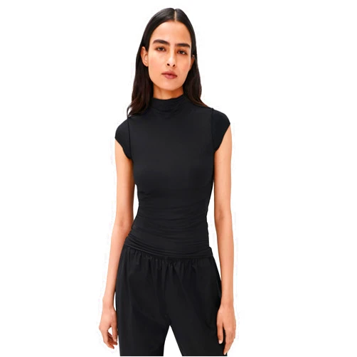 The Line by K Reese Mock Neck Top - Electric Yellow