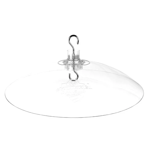 Squirrel Shield 16 inch Plastic Squirrel Baffle - Protects Hanging and Pole Mounted Feeders, Clear