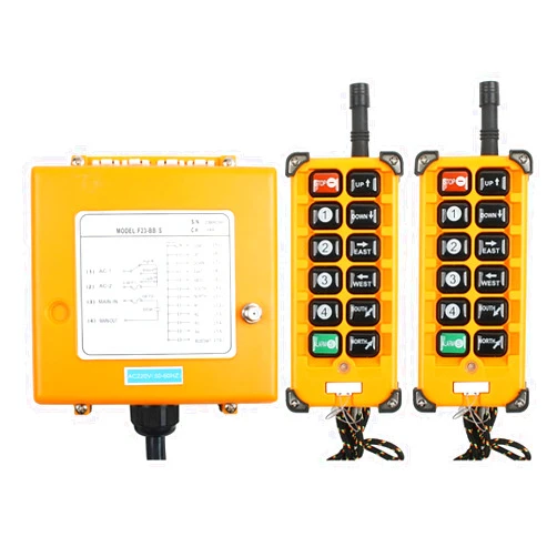 BANDKIT F23-BB Industrial Wireless remote controller 1 receiver+ 2 transmitter speed control Hoist Radio Control Crane Lift Crane switch(UHF 425-446Mhz,DC 12V)