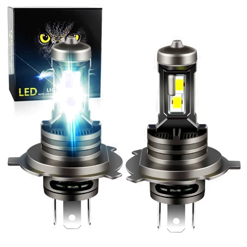 APMAT H4 LED Bulb 6000K Xenon White Lights, Wireless 9003 HB2 LED Bulbs LED Fog Light, 1:1 Size 26000LM 500% Brighter 2PCS