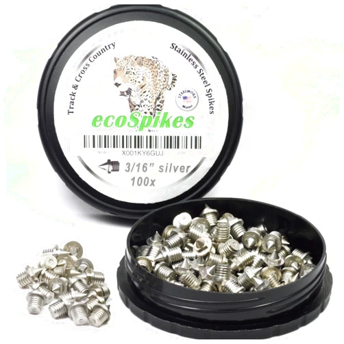 EcoSpikes 3/16 inch Stainless Steel Track and Cross Country Spikes (Bag of 100)