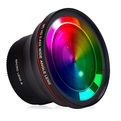 Hisewen 52MM 0.43x Professional HD Wide Angle Lens (w/Macro Portion) for Nikon D7100 D7000 D5500 D5300 D5200 D5100 D3300 D3200 D3100 D3000 DSLR Cameras Free Lens Clean Cloth Store Bag
