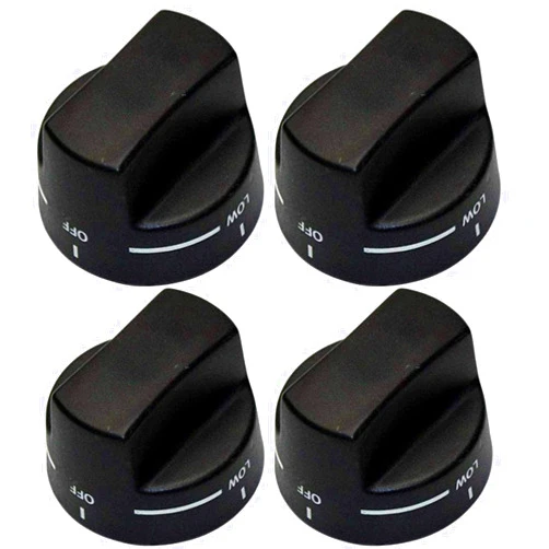 Generic SmartSavor 4-Pack PA010034 Burner Range Knob Compatible with Top Brands Replaces with VGSC30, VGSS30, PA010034, VKNPA010034, VGIC485-6GSS, AP5315062, VKNPA010034, VGRC48