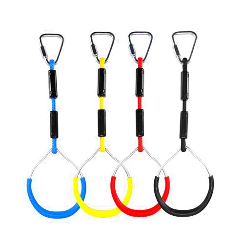 Letsgood Colorful Ninja Gymnastic Rings for Kids - Outdoor Backyard Play Sets & Playground Equipment, Swing Bar Rings, Monkey Rings, Obstacle Rings, Climbing Rings