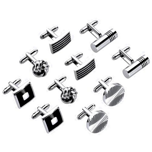 Lictin Men's Cufflinks Cuff Links for Men, Stainless Steel Tuxedo Shirt Cuff Links Set, Men’s Jewelry or Accessories for Business, Wedding