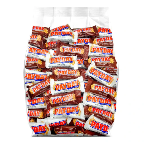Yummy Chew Assorted PayDay Candy Bars - 5lb Bulk Candy Assortment - Individually Wrapped Chocolate PayDay Bars and Original Caramel & Peanut PayDay Candy - Bulk PayDay Assortment - Bulk Chocolate Candy Bag - 5 Pounds