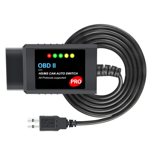 OBDResource [Pro] ELM327 OBD2 Adapter USB Scanner Compatible with Ford F150 F250, Automatic (MS/HS) CAN Switching OBDII Diagnostic Scan Tool for Ford Lincoln Mazda Mercury