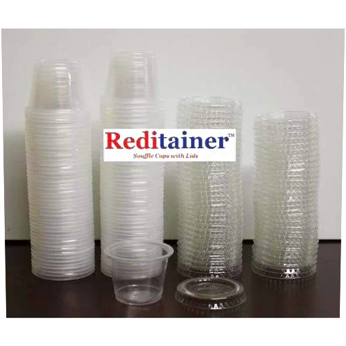 Reditainer Jello Shot Souffle Portion Cups with Lids (500, 1 ounce)