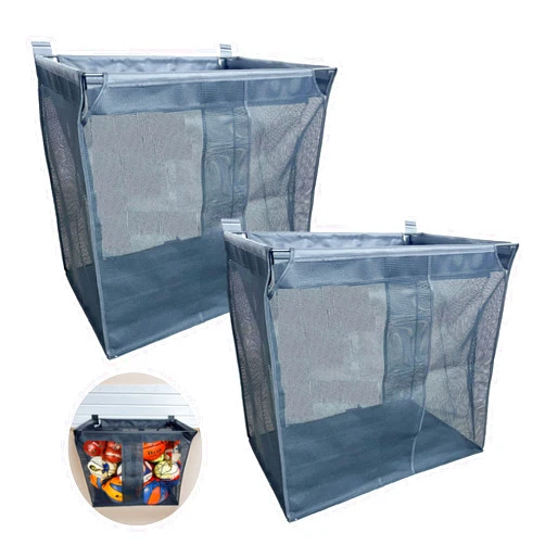 ModWgGuo 2pcs Large Slatwall Deep Mesh Storage Basket 24