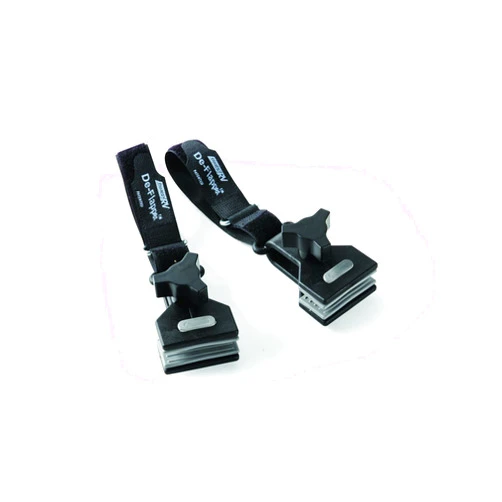 Camco RV Awning De-Flapper | Features a 2-Inch Wide Clamp with Soft Grippers, a Durable Nylon Design, and a 13-Inch Strap Length | 2-Pack (42061),Black