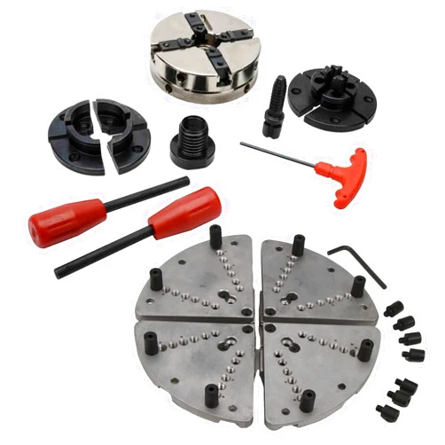 PSI Woodworking CUG3418CCX Special Edition Utility Grip 4-Jaw Lathe Chuck System with Jumbo Flat Jaws
