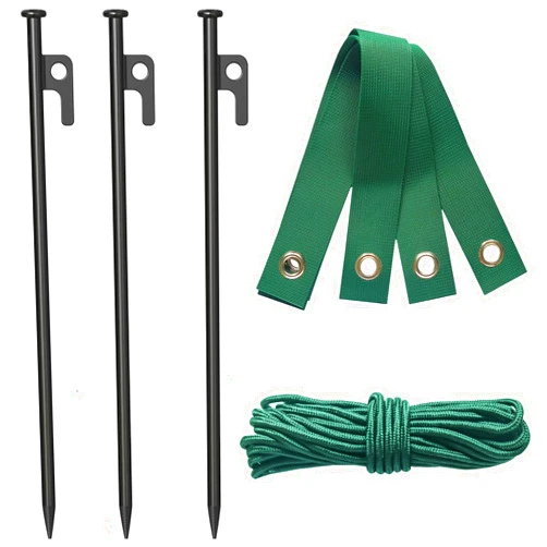 DasTior 3 Pcs Heavy Duty Steel Tree Stake Kit, Tree Supports for Leaning Tree Protection with 3 PCS 11.8