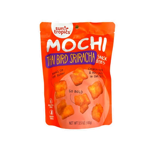 21 Sun Tropics Mochi Thai Bird Sriracha Snack Bites - Spicy, Chewy, and Irresistibly Delicious – 3.52 Oz (pack of 3)