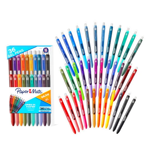 Paper Mate InkJoy Pens, Gel Pens, Medium Point (0.7 mm), Assorted, 36 Count