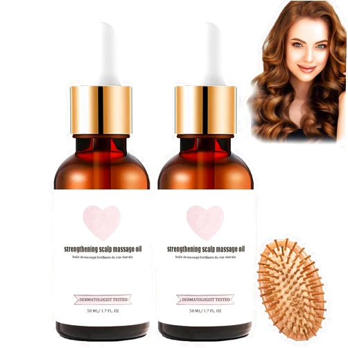 Nbkzsix Golab Beauty Strengthening Scalp Massage Oil, Golab Beauty Hair Oil, GolâB Beauty Scalp Oil, Nourishing & Volumizing 50ml/1.7oz (2pcs)