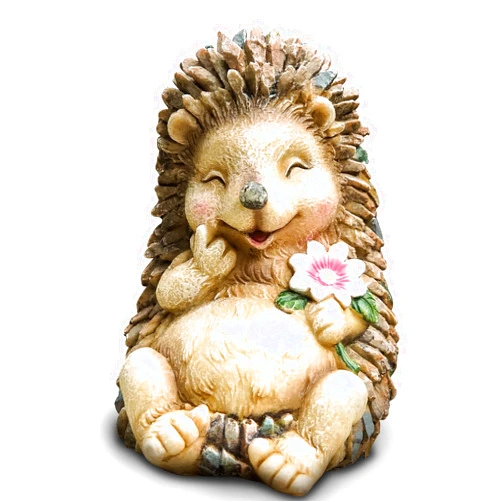 Kunkeinson Hedgehog Statue, Indoor Outdoor Decors, Art Decoration in Home Patio Lawn Yard Garden Bedroom Living Room, Cute Fairy Sculptures Ornament for Mom Grandma Women Gift for Day (M)