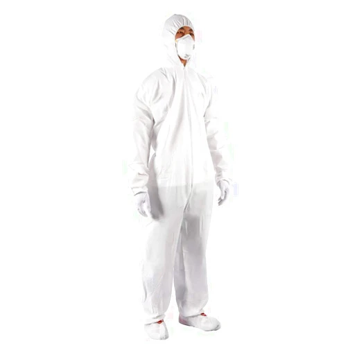 Golden Scute Disposable Coverall, Protective Hazmat Suit with Hood