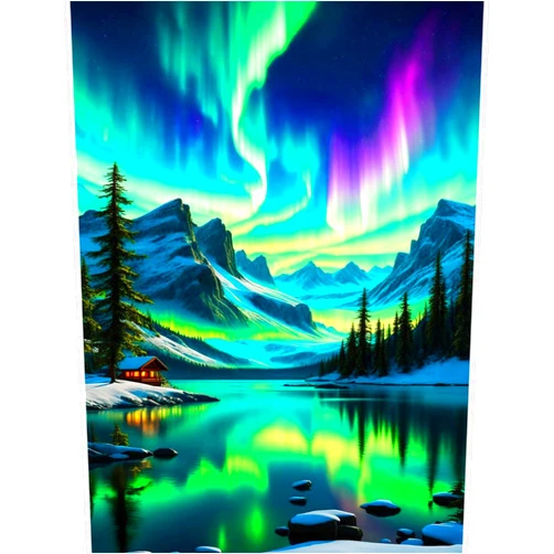 Arttoplus Aurora Diamond Art Kit for Adults-Landscape 5D Diamond Painting for Adults,Aurora Gem Art Painting for Home Leisure and Wall Decoration(12x16inch)