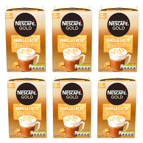 Nescafe Vanilla Latte 8 x 18.5g - Pack of 6