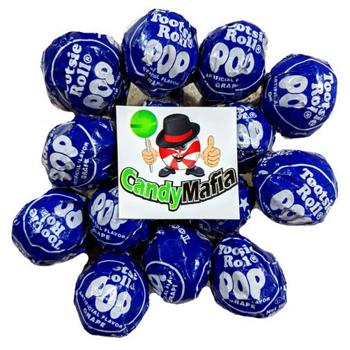 CandyMafia Tootsie Pops 60 Count with Refrigerator Magnet (Grape)