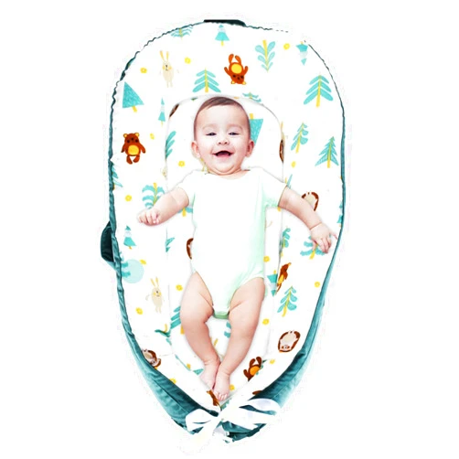 The Baby Room Baby Lounger for Newborn - Baby Nest Lounger for Co-Sleeping - with Breathable Cover - Baby Boppy Pillow for Safe Sleeping - Baby Pillow for Newborn - Baby Gifts for 0-12 Months