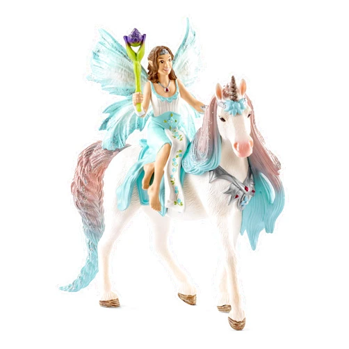 Schleich Bayala Fairy Eyela with Princess Unicorn Playset - Sparkling Flying Princess Doll with Unicorn and Magic Wand, Birthday Gift for Girls and Boys Ages 5-12