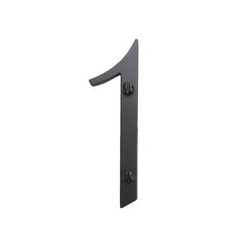 Bushere & Son Iron Studio Inc. Classic Smooth Spanish Style Address Number 1 (Black)