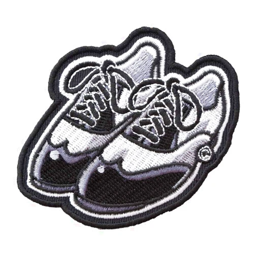 PatchStop Tap Shoes Black White Iron On Patches for Clothing Jeans - 2.75x3in Small DIY Sew On Patch for Jackets Bags - Embroidered Decorative Theater Dance Patches