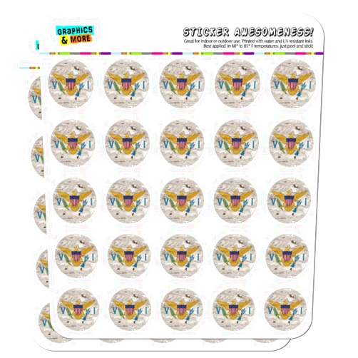 GRAPHICS & MORE Rustic Distressed Virgin Islands Flag Planner Calendar Scrapbooking Crafting Stickers