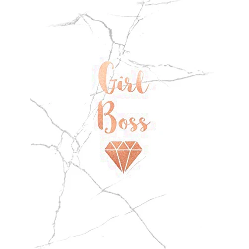 Paperlush Press Girl Boss: Classic White Marble and Rose Gold | 150 College-ruled Lined Pages | 8.5 x 11 - A4 Size (Marble and Rose Gold Inspirational Notebook for Girls)
