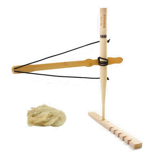 PSKOOK Bow Drill Kit Fire Starter, Primitive Wood, Survival Practice Friction Fire Tool for Scout Outdoor Activity Teaching, Outward Bound Training, Wildness Survival Beginner