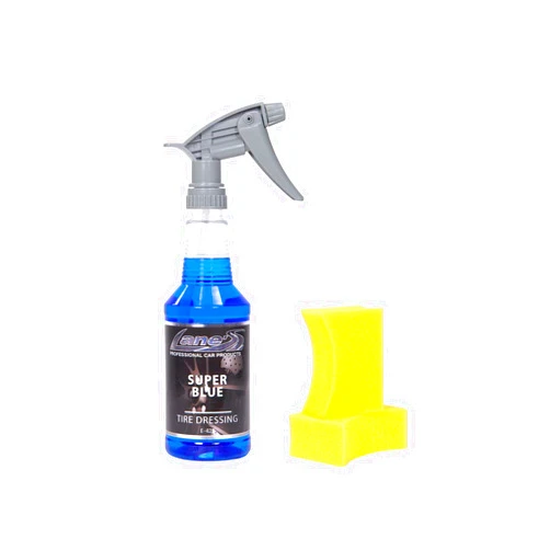 LANE'S Super Blue Tire Dressing & Contour Shape Applicators Kit - 16oz Showroom-Quality Tire Shine, Easy Streak-Free Application, Protecting Your Tires from Cracking and Discoloration