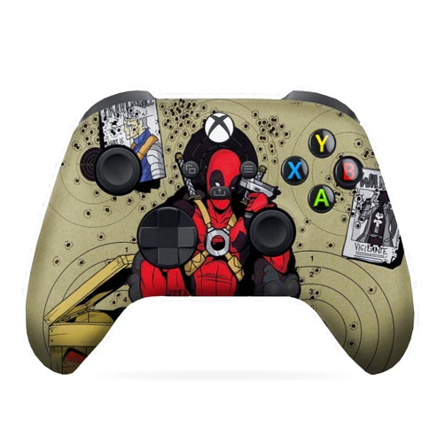 DreamController Deaddpool Headshot Custom X-box Controller Wireless compatible with X-box One/X-box Series X/S Proudly Customized in USA with Permanent HYDRO-DIP Printing(NOT JUST A SKIN) (MODDED