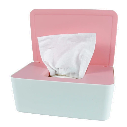The Revenant Diaper Wipes Dispenser, Tissue Storage Box Case, Wet Wipe Dispenser Holder with Lid for Home, Office, Cars (Pink)